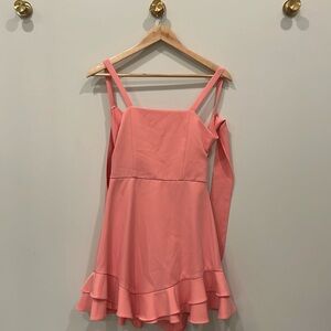 Rare Editions Coral ruffle dress - size 12